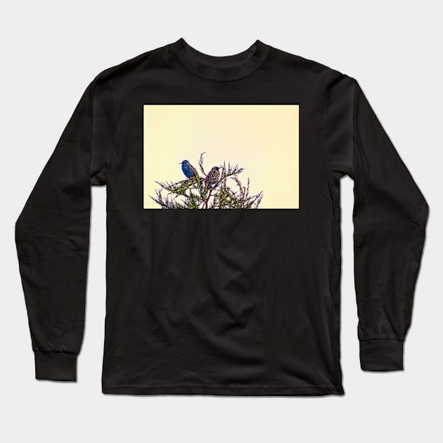 A Starling Couple Long Sleeve T-Shirt by InspiraImage